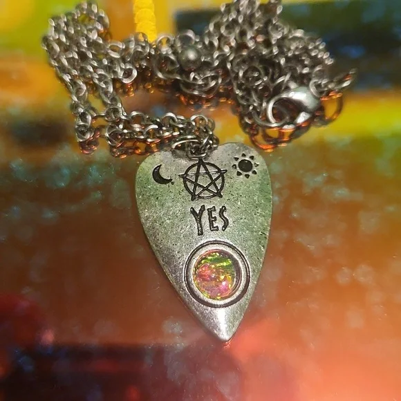 Ouijia Board Planchette YES Necklace - Picture 1 of 6